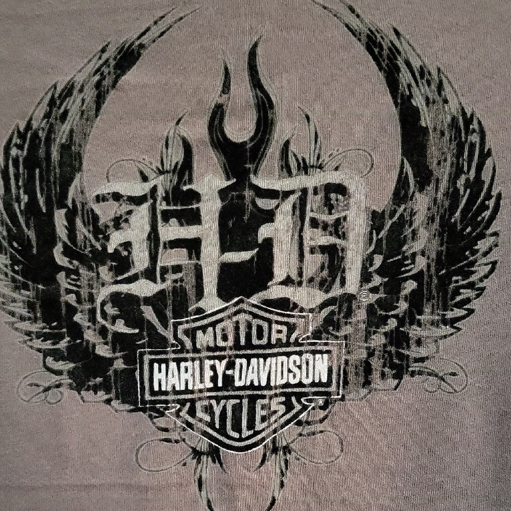 Harley-Davidson Black and Gray Winged Tee